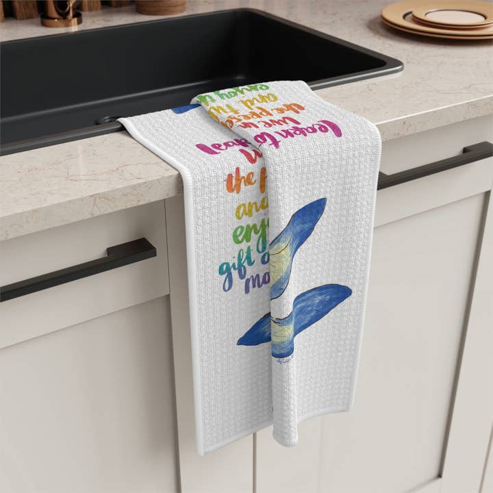Blue Cava - Wholesale Tea Towel - Dragonfly Microfiber Waffle Towel