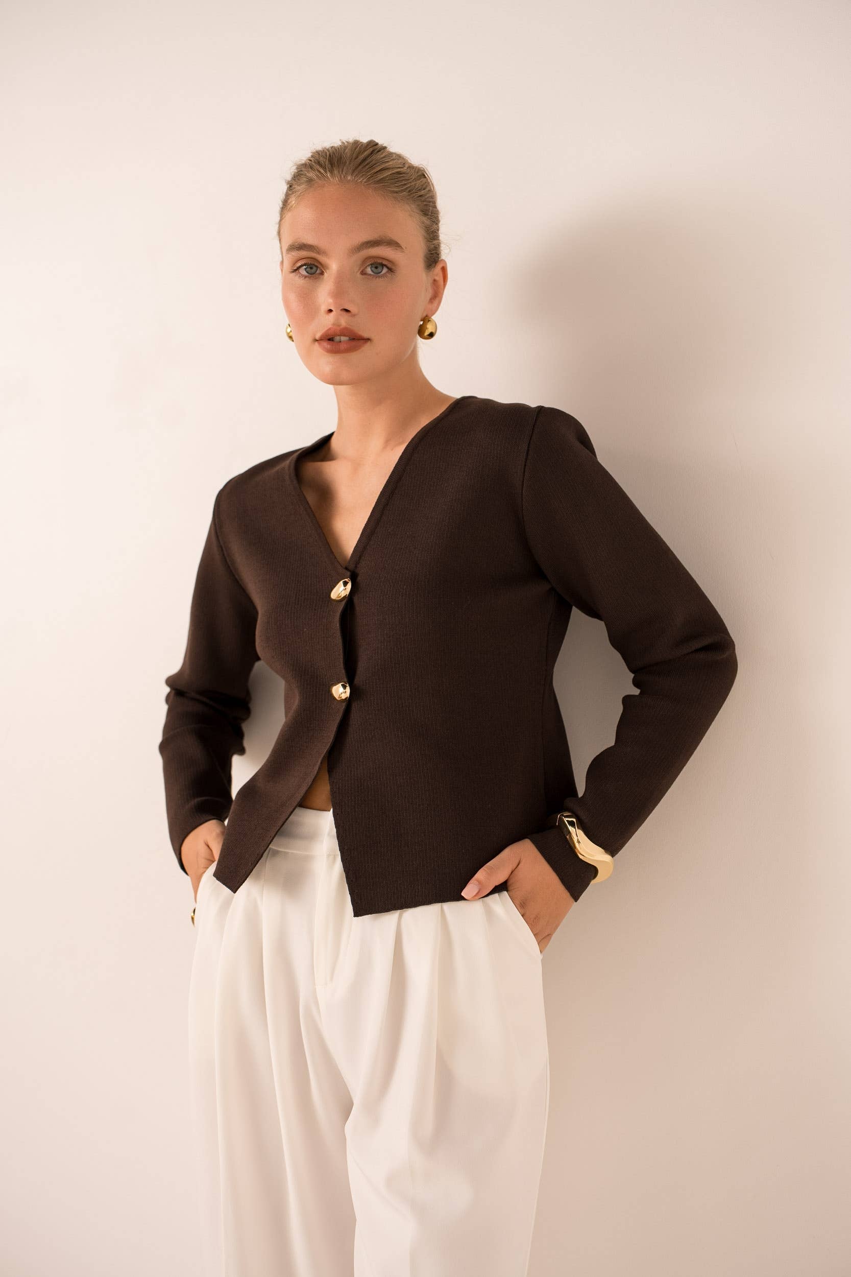 LUCCE - Wholesale Cardigan - Women's - Knitted cardigan - CA222023