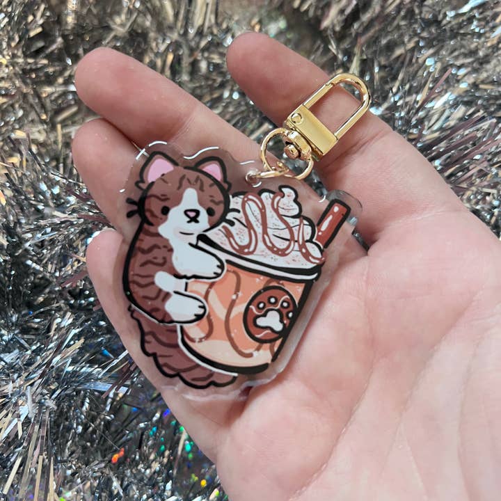 Woolblossom - Wholesale Keychain - Women's - Kitty Frappe ~ Acrylic Charms2