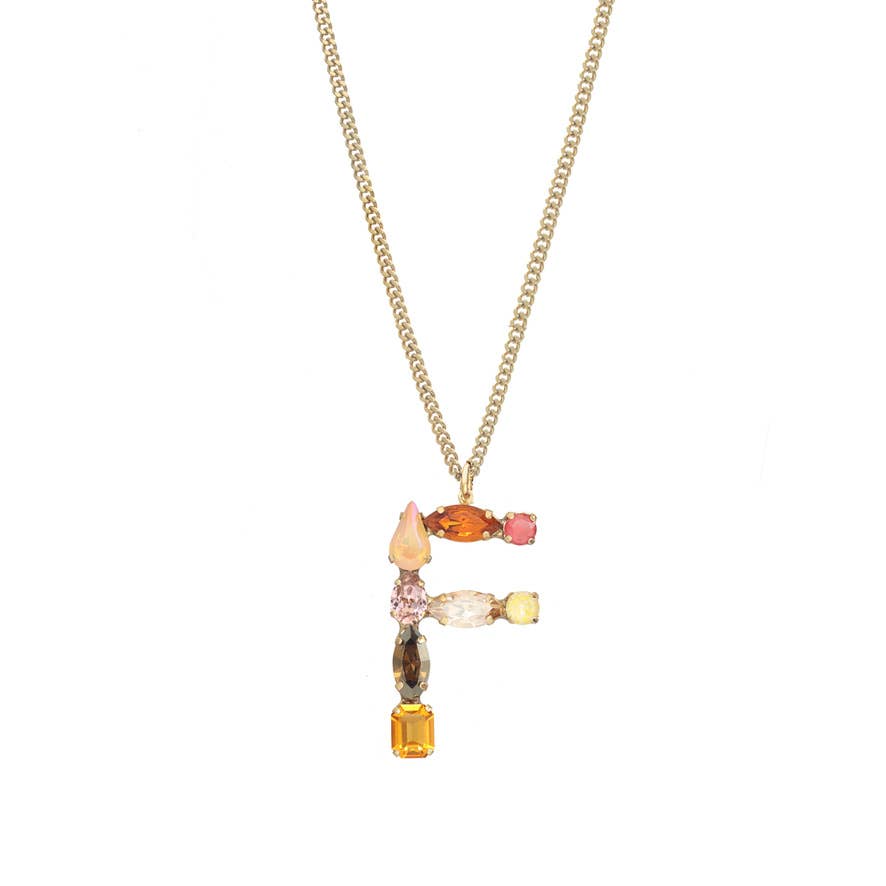 TOVA - Wholesale Pendant/Charm Necklace - Monograms in Neon Necklace19