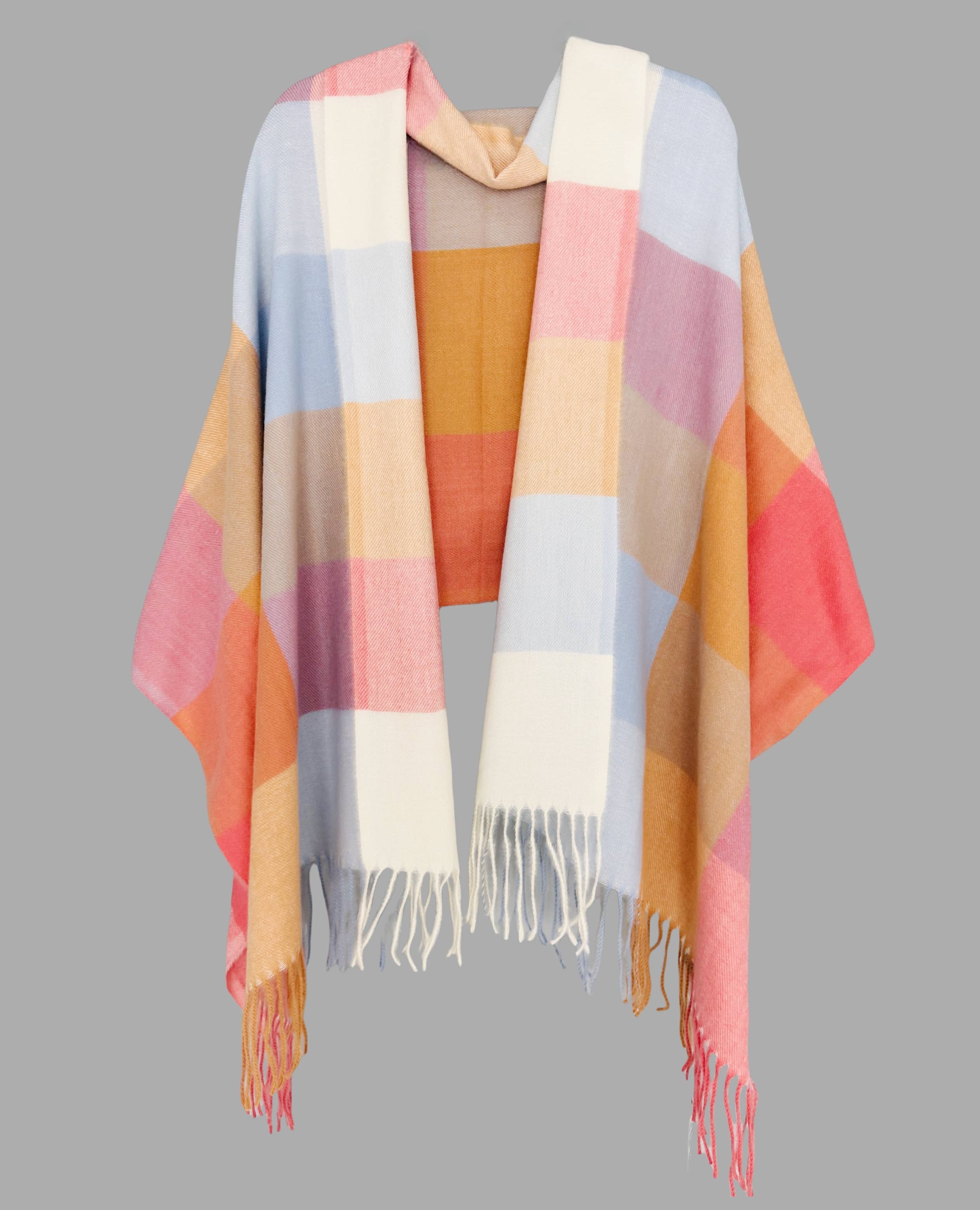 JC Sunny Fashion – Wrap - Mulher por atacado – 23 Cores! Manta Envolvente de Blocos de Cor Mais Suave que Caxemira18