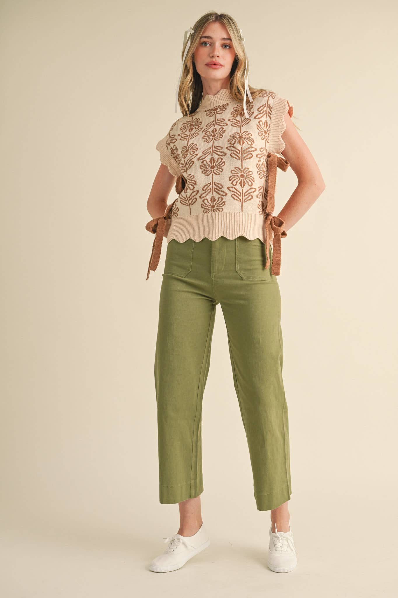 &MERCI – wholesale Tröjväst – Dam – MOCKNECK BLOMMIG TRÖJVÄST MSW10743121