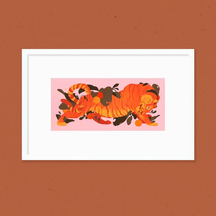 Bengal Tiger Art Print for wholesale by Samantha Mash Illustration