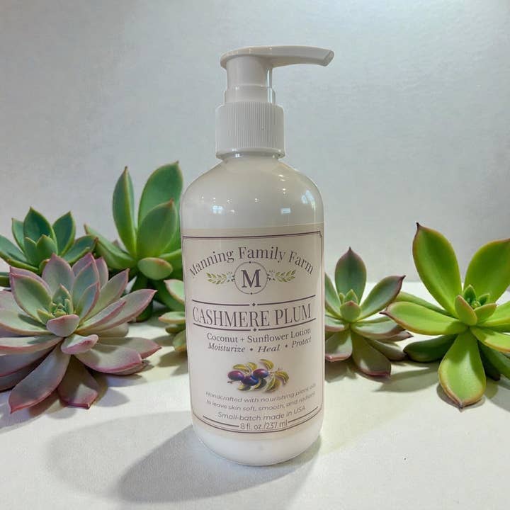 Natural Hand & Body Lotion Cashmere Plum for wholesale by Manning Family Farm