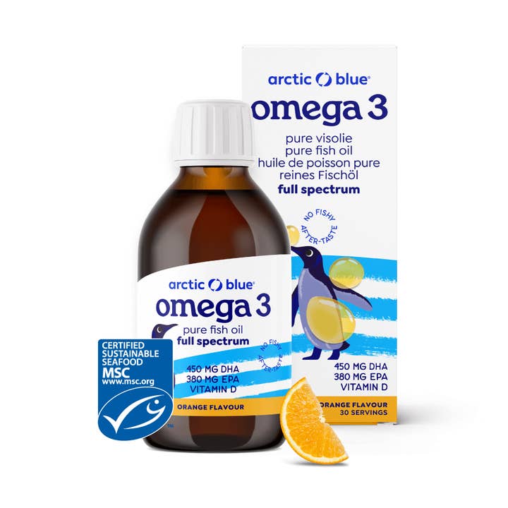 Arctic Blue - Wholesale Oral Supplement/Vitamin - Kids DHA and EPA Fish Oil with Vitamin D3 - MSC (150 ml bottle)0