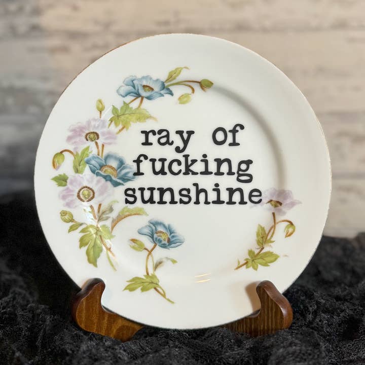 Ray of Sunshine #174 Funny Plates, Trending, Gift Shop for wholesale by pretty little creeps