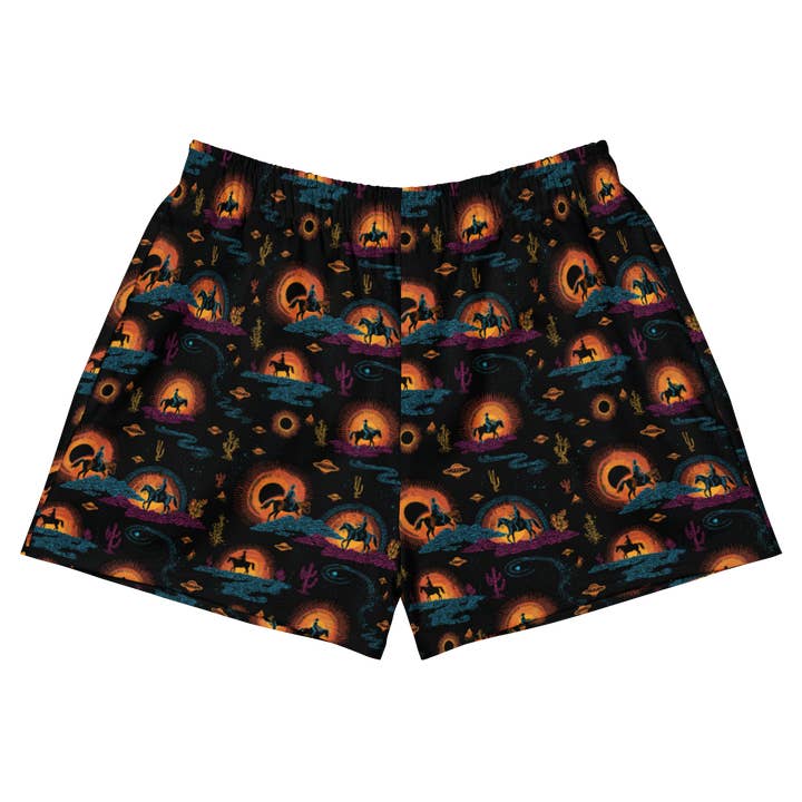 Neon Eclipse: Old Western Athletic Shorts for wholesale by Texas Eclipse Outfitters