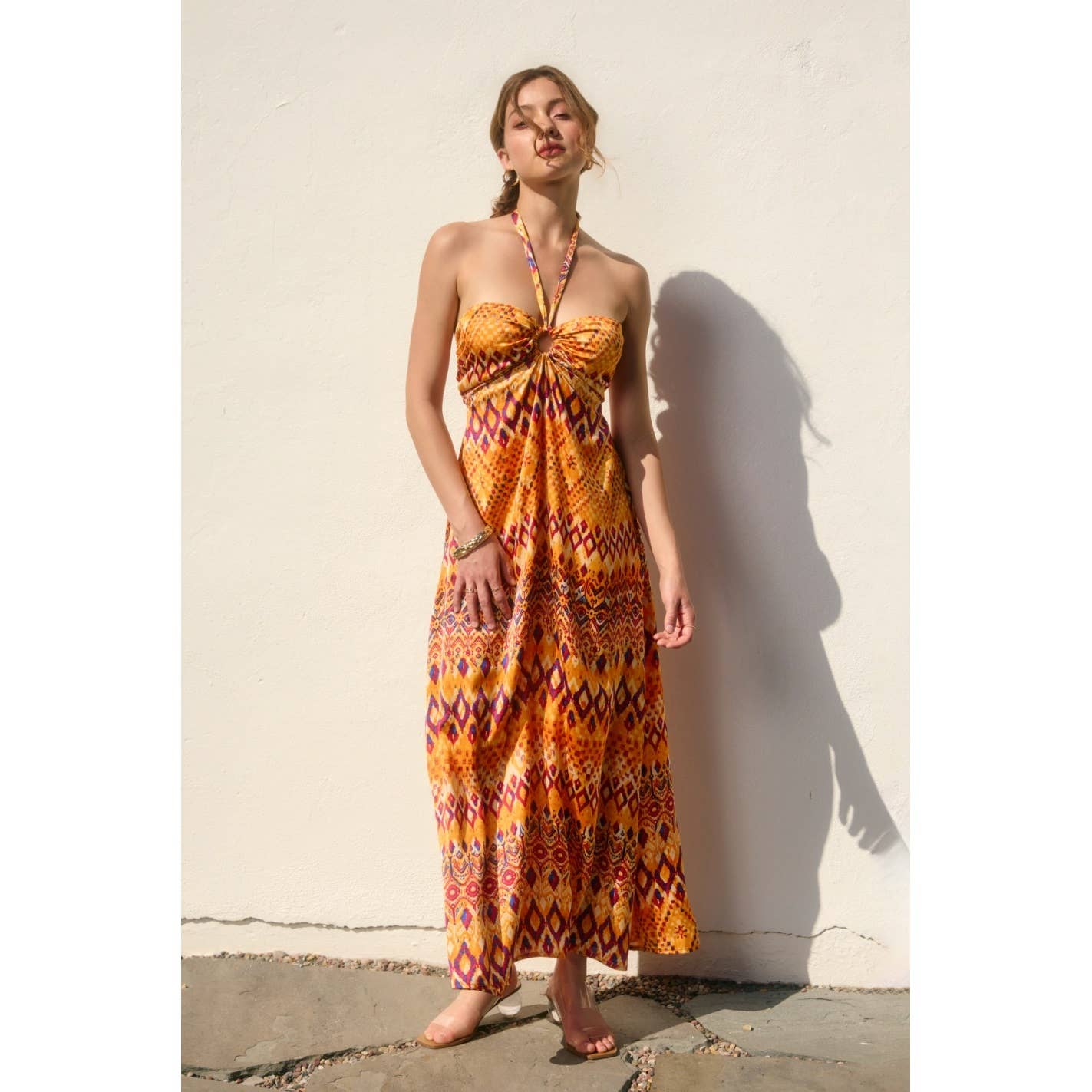 DESERTO DORATO Abito con scollo all'americana Gold Rush O Ring in vendita all'ingrosso su Faire5