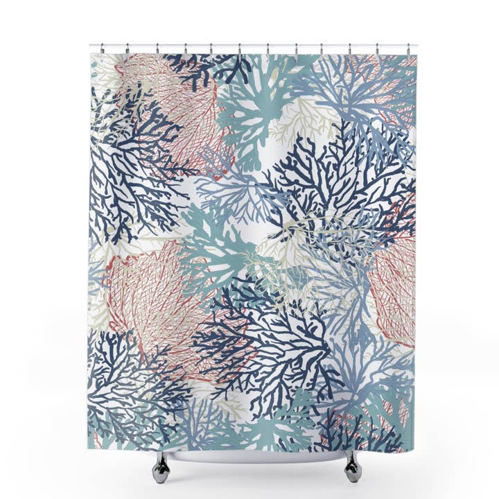 Korallenrote Duschvorhänge für den Großhandel von Blue Cava