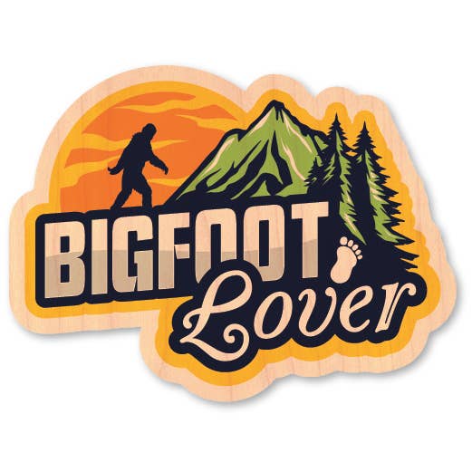 Wood Sticker - Bigfoot Lover for wholesale by Morris Magnets