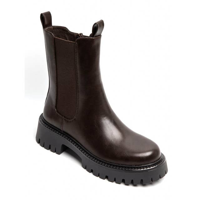 No Doubt Shoes - Wholesale Chelsea Boots - Women's - Women's Flat Chunky Classic Chelsea Pull On Ankle Boots12