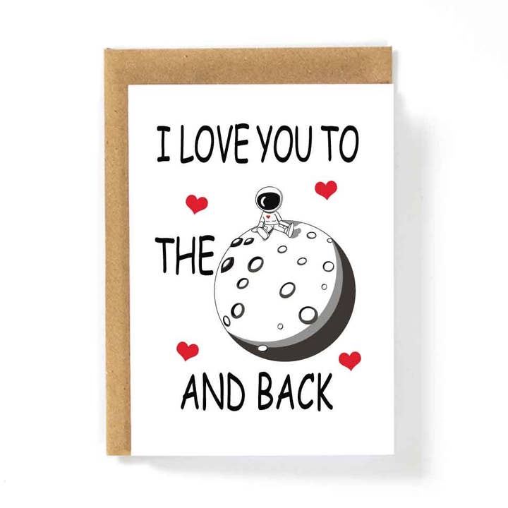Ich liebe dich zum Mond und zurück Karte für den Großhandel von HotAvocado.com