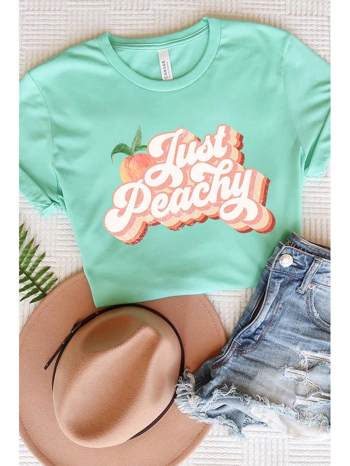 JUST PEACHY UNISEX KORTE MOUW voor wholesale door COLORBEAR