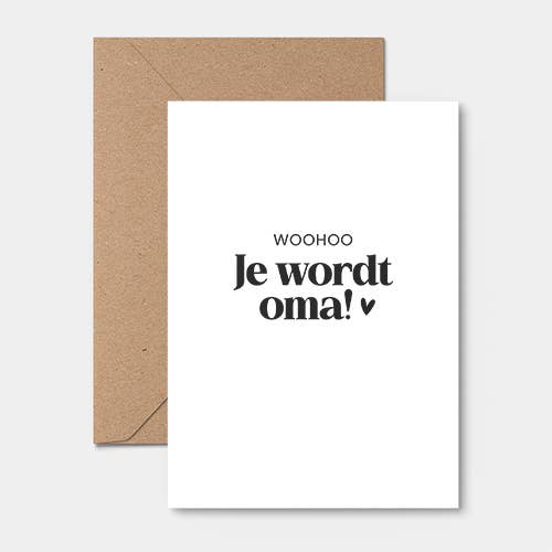 Liefz - Venta al por mayor Tarjetas de bebé - Tarjeta | ¡Woohoo, vas a ser abuela!