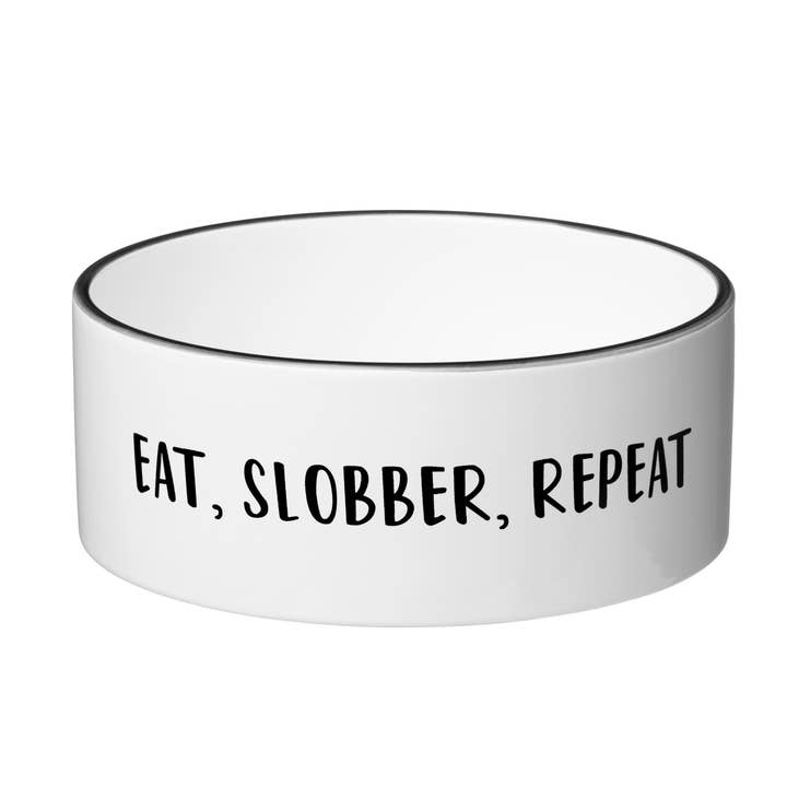 Eat Slobber Repeat Pet Bowl Large for wholesale by Amici Home