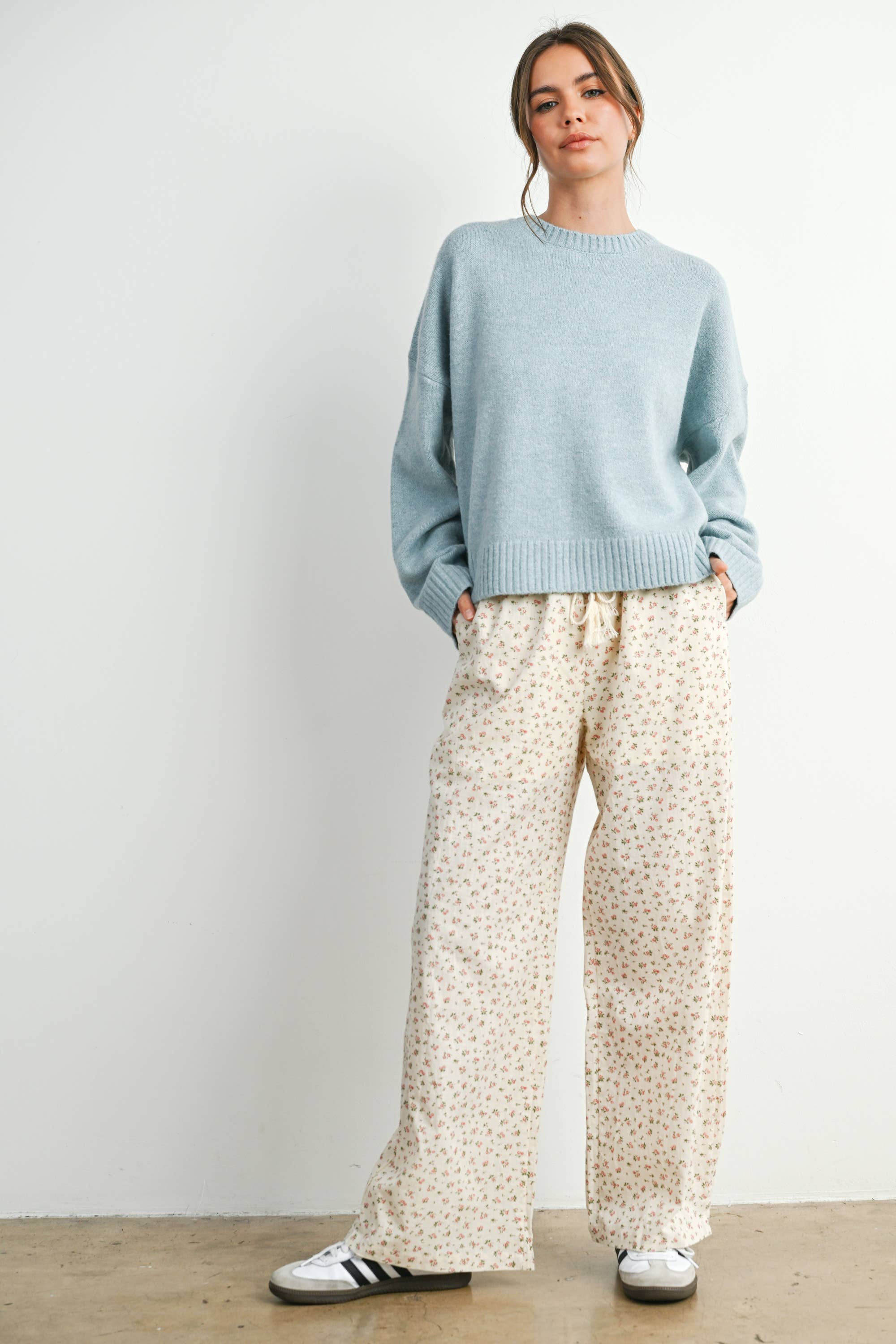 BUTTERMELON - Wholesale Knit Sweater - Women's - Tie-back Sweater - BMW781547