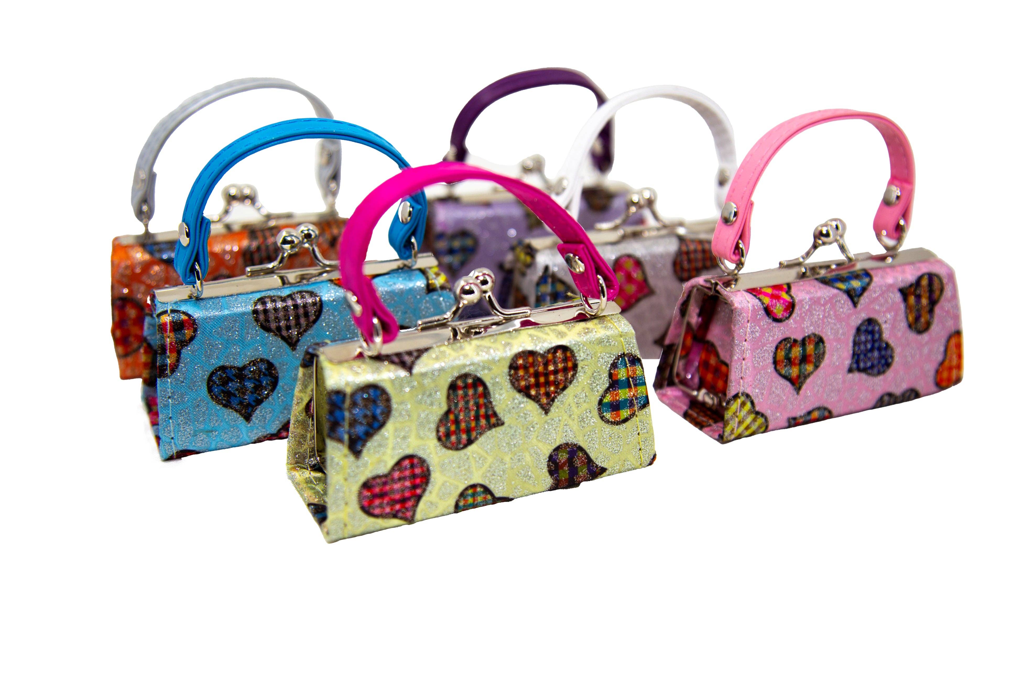 Indkøbspakke med 12 Sæt med forskellige læbestifthylstre med glitrende hjerte-design for engroshandel på Faire0