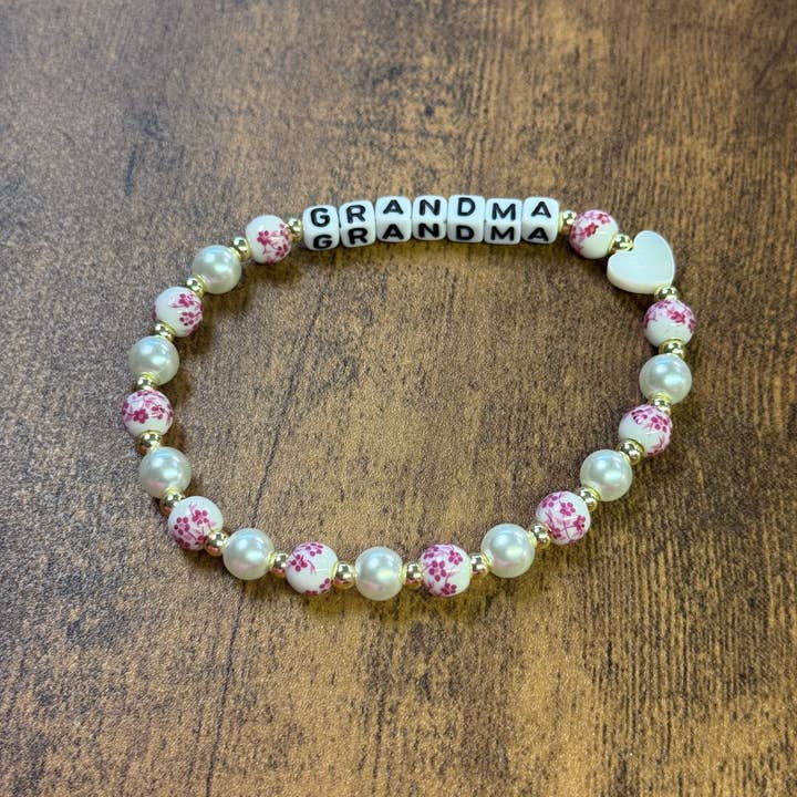 Darling Small Porcelain & Pearl Beaded Bracelets for wholesale by Paco Designs