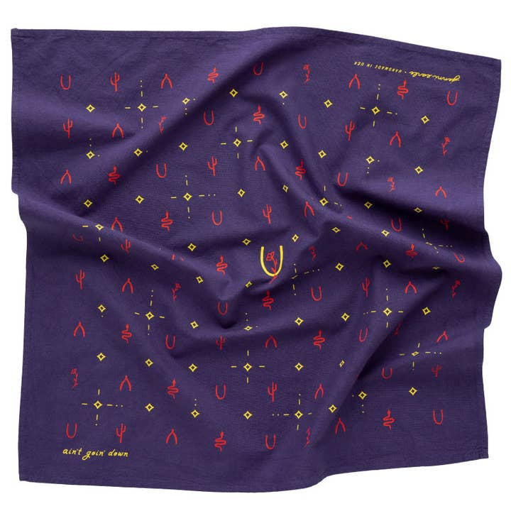 Jenni Earle - Wholesale Bandana - Unisex - "ain't goin down" bandana