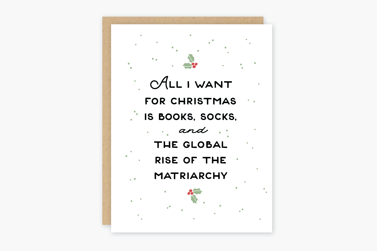 Party of One - Wholesale Christmas Card - Boxed Rise of the Matriarchy Holiday Card2