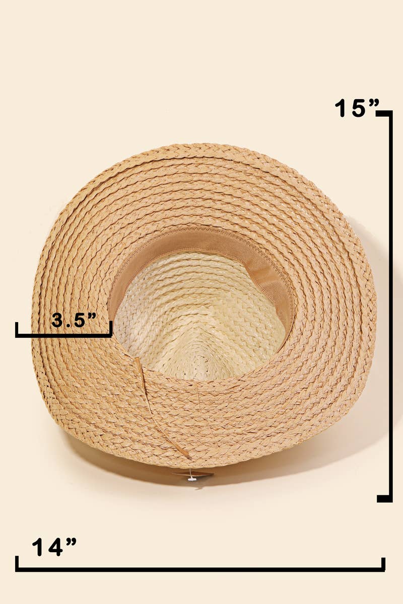 Anarchy Street - Wholesale Straw Hat - Women's - Two Tone Straw Braided Sun Hat1
