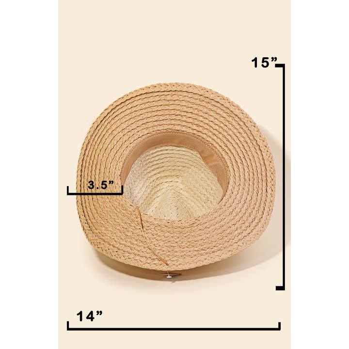 Anarchy Street - Wholesale Straw Hat - Women's - Two Tone Straw Braided Sun Hat1