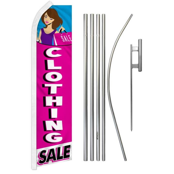 Clothing Sale Super Flag & Pole Kit for wholesale by Flags Importer