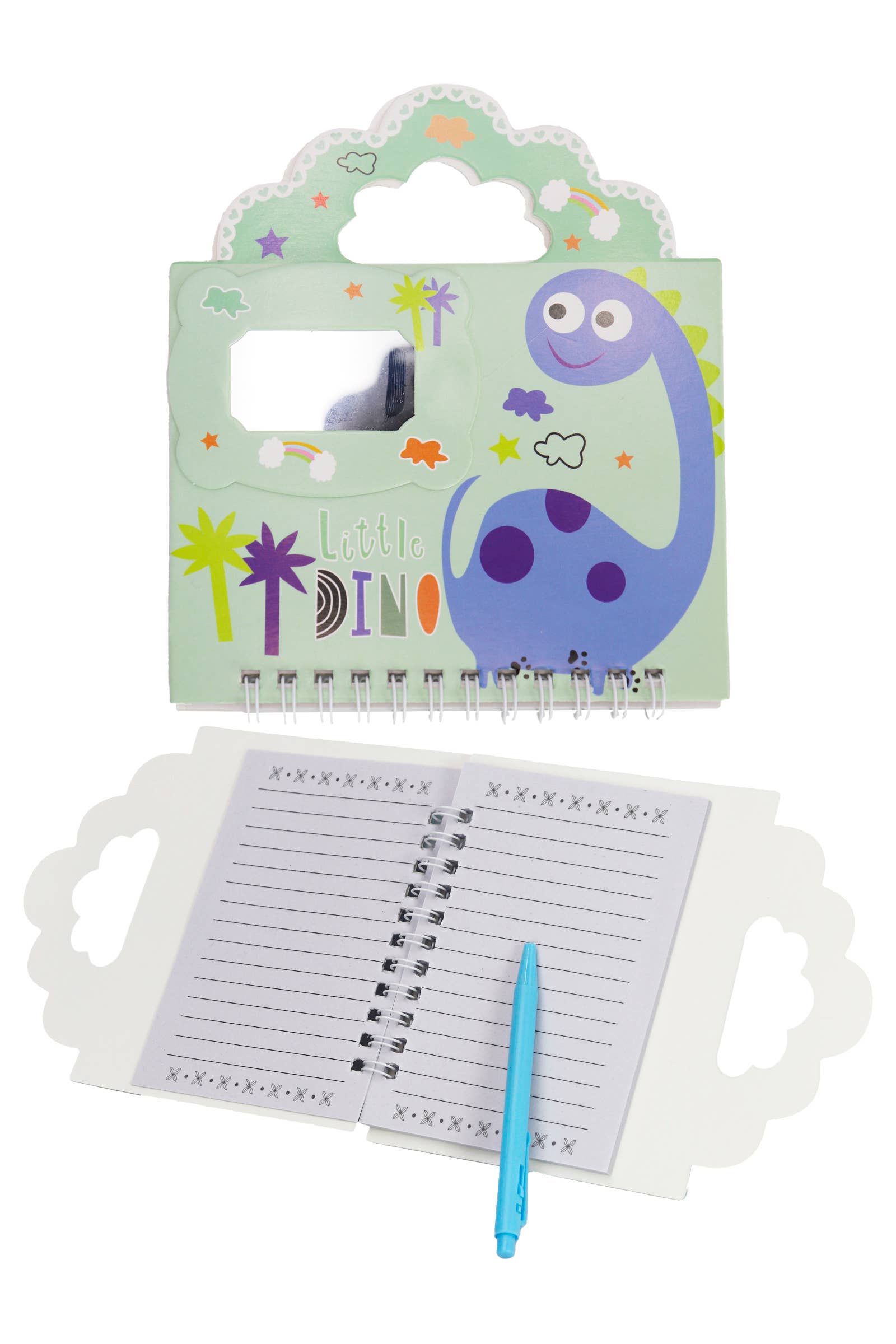Cap Zone – wholesale Notebook – Dino Mini Notepad Diary Notebook with Pen n Mirror1