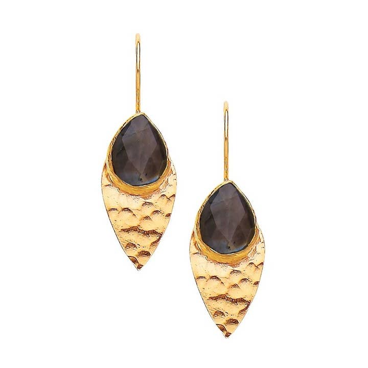 Hammered Leaf Earrings for wholesale by Kipepeo