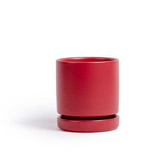 Momma Pots - Wholesale Plant Pot - 8.5" Gemstone Cylinder Pots with Water Saucers37