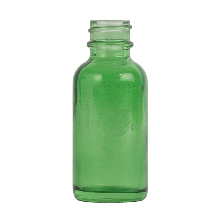 30 mL Green Boston Round Glass Bottle 20-400 for wholesale by Sparoom