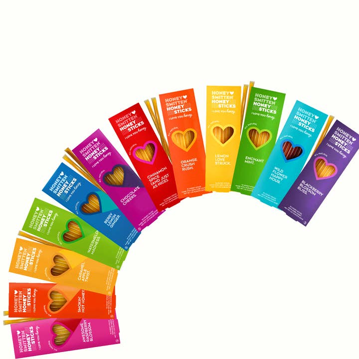 Honey Smitten - Wholesale Honey - Honey Sticks - Variety Display: Original 6-Pack, 84 units4