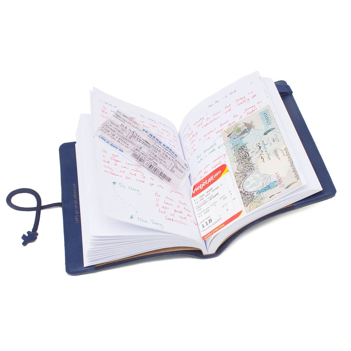 Chasing Threads - Wholesale Journal/Diary - Stitch Your Travels Map Notebook Kit - Navy Leather4
