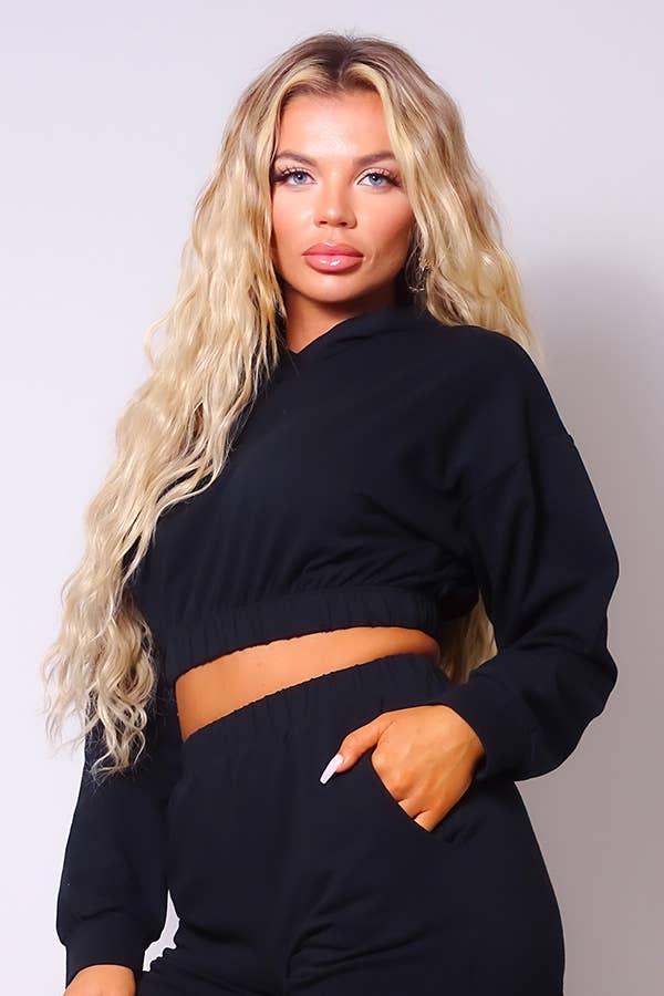 CEFIAN FASHION - Wholesale Hoodie - Women's - LAILA CROPPED FRENCH TERRY HOODIE2