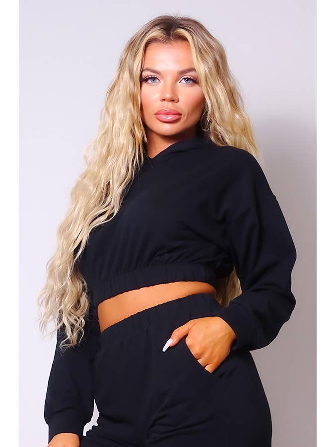 CEFIAN FASHION - Wholesale Hoodie - Women's - LAILA CROPPED FRENCH TERRY HOODIE2