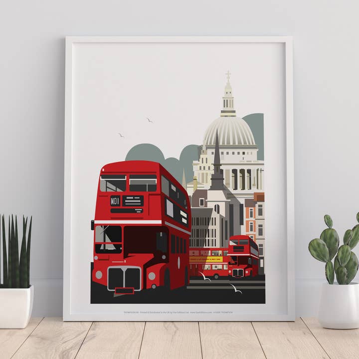 Star Editions – wholesale Art print – Red Double Decker By Artist Dave Thompson - Art Print