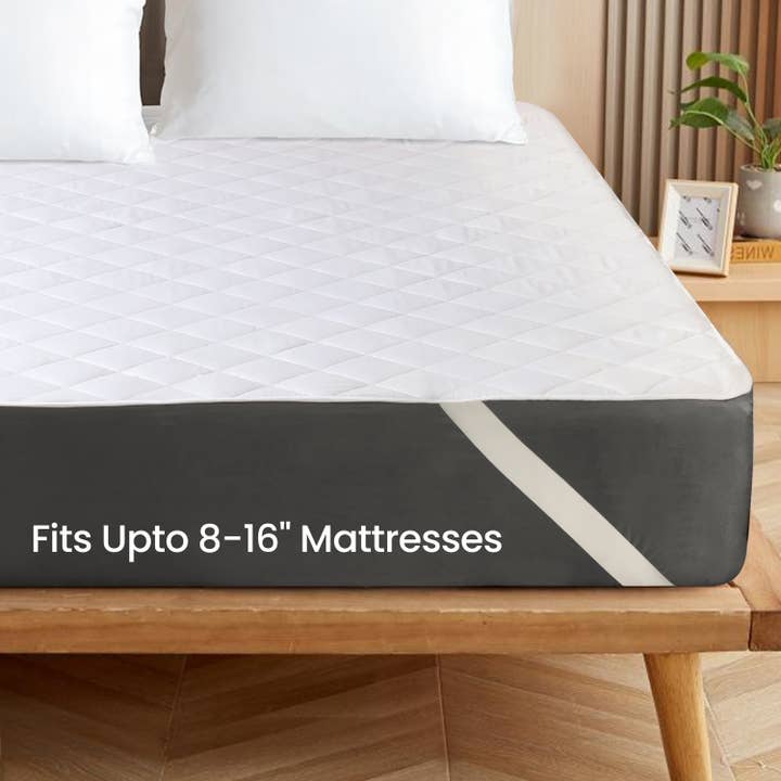 Quilted Waterproof Mattress Protector With Elastic Straps for wholesale by Cottonpassion_US