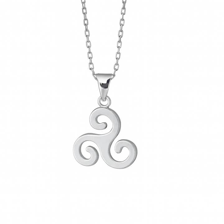Triskele-Anhänger Rhodiniertes Silber 925 für den Großhandel von TALISMAN JEWELLERY (D&Fidanverdi, S.L.)