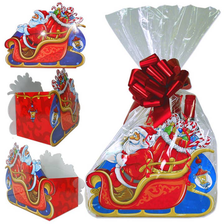 10 x Complete Christmas Gift Hamper Kits - SANTA SLEIGH BOX for wholesale by Candi Gifts