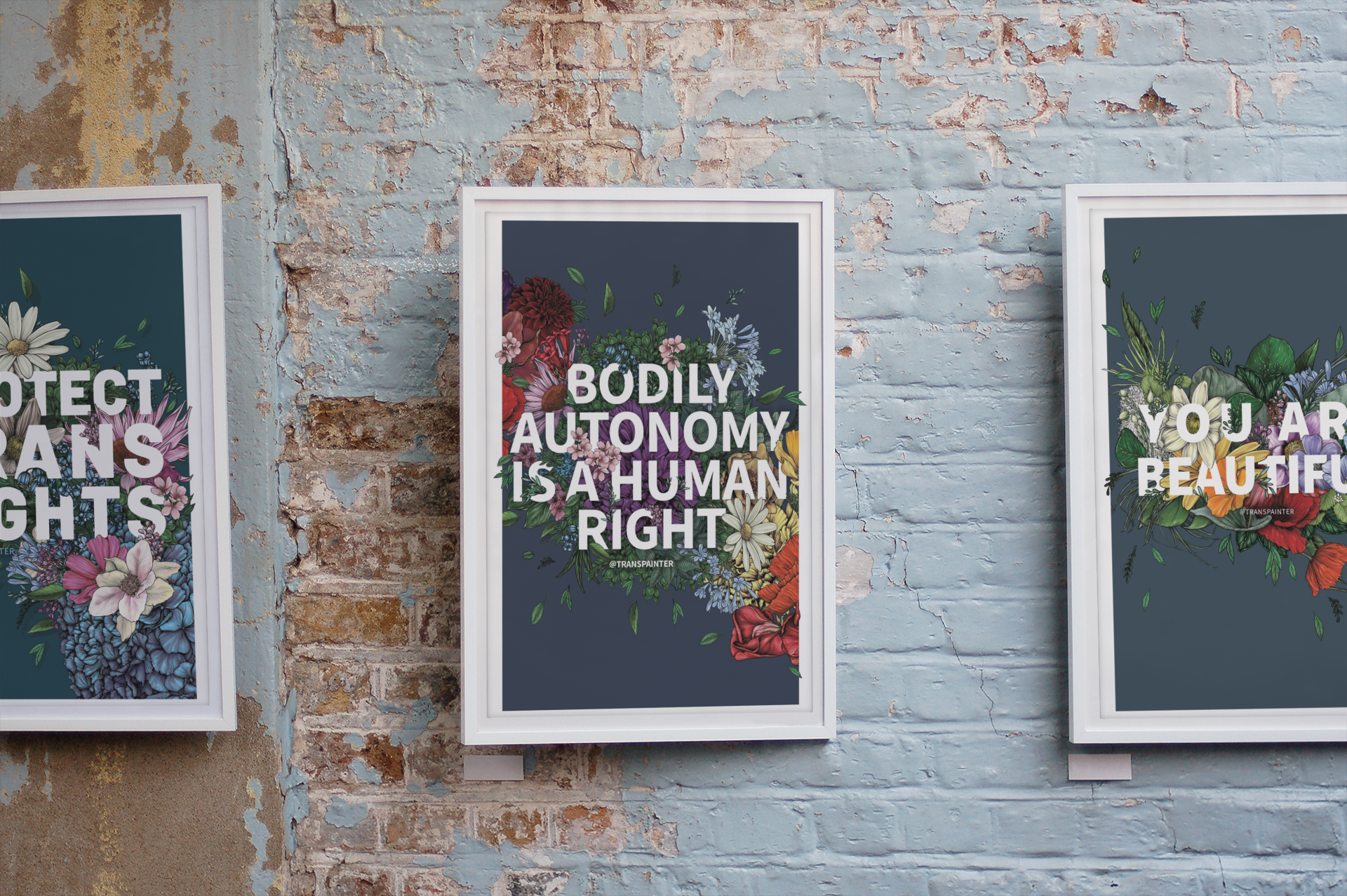 Transpainter - Wholesale Art Print - Bodily Autonomy is a Human Right Poster | Botanical Art2