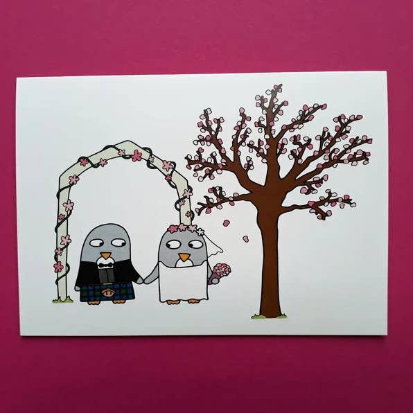 Hochzeitskarte Frühling für den Großhandel von Penguin Parade