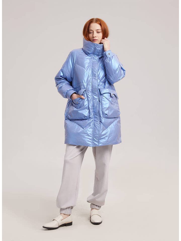 NAP – Großhandel Pufferjacke – Damen – Shiny Boxy Daunenjacke1