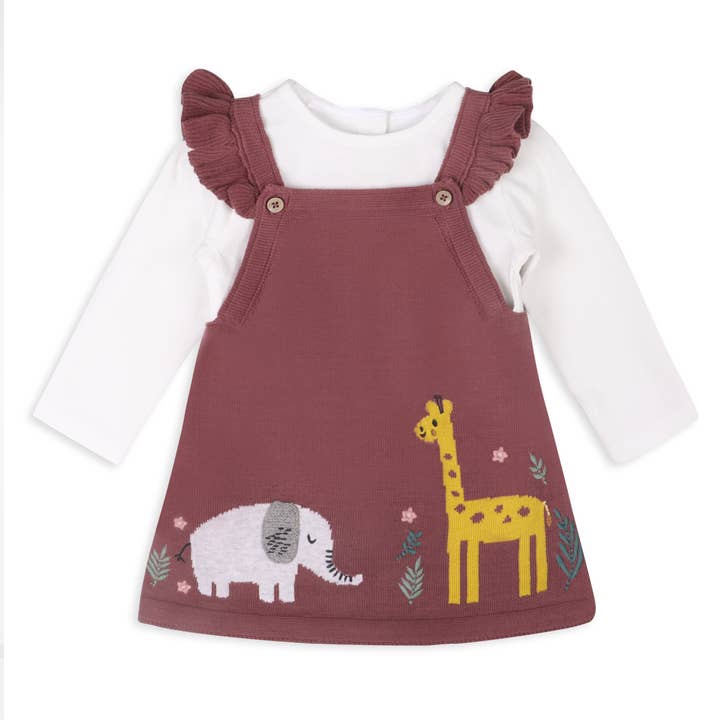 Giraffe Elephant Buddy Økologisk Baby Tunika Kjole & Bodysuit for engroshandel hos Viverano Organics