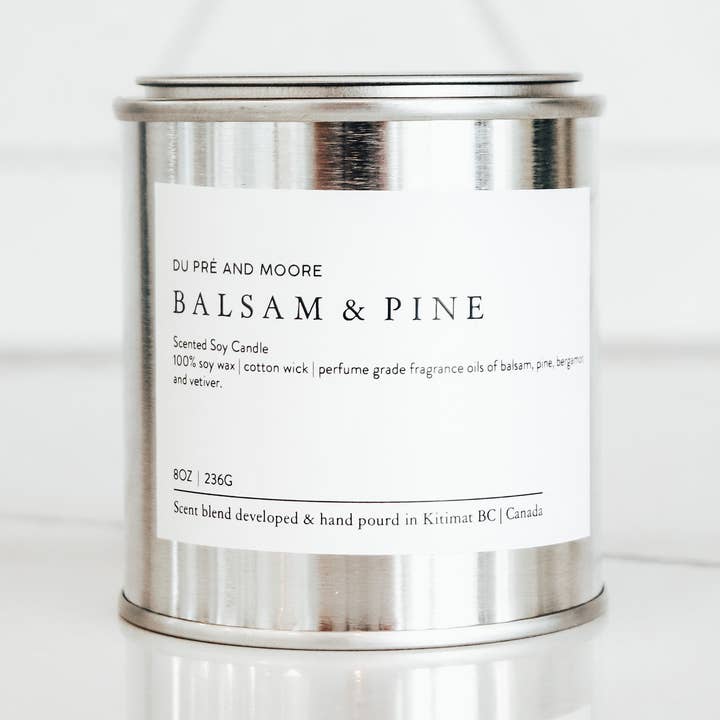 BALSAM & PINE //FRAGRANCE OIL CANDLE for wholesale by Du Pré and Moore