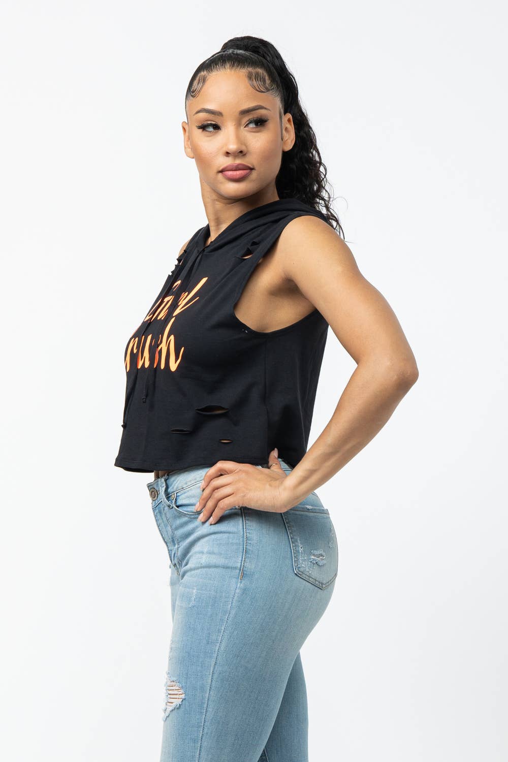 Julia by LoveJ - Wholesale Hoodie - Women's - Front Screen Laser  Drawstring Hoodie Top17