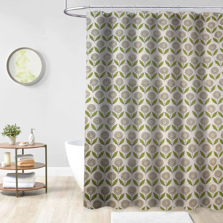 Stilren Block Duschdraperi i Linneblandning - Genda Pushp för wholesale av Fabdivine