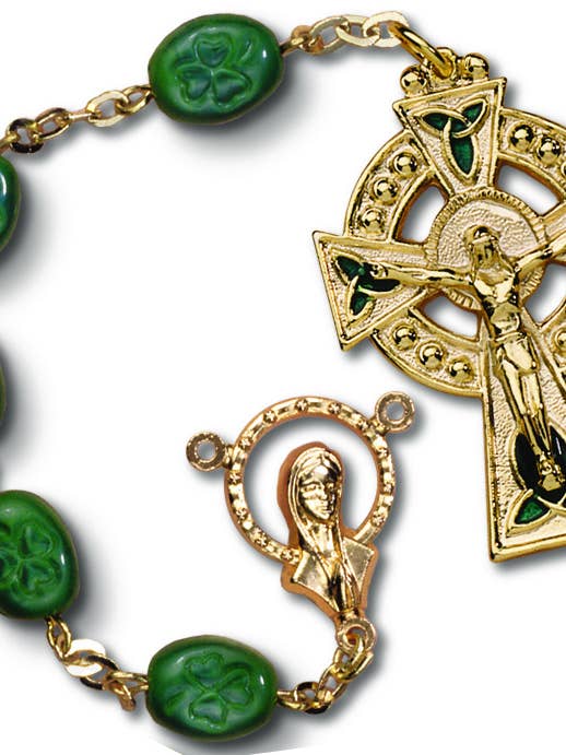 Irischer Kleeblatt-Rosenkranz Rc 203 für den Großhandel von H.J. SHERMAN COMPANY, INC.