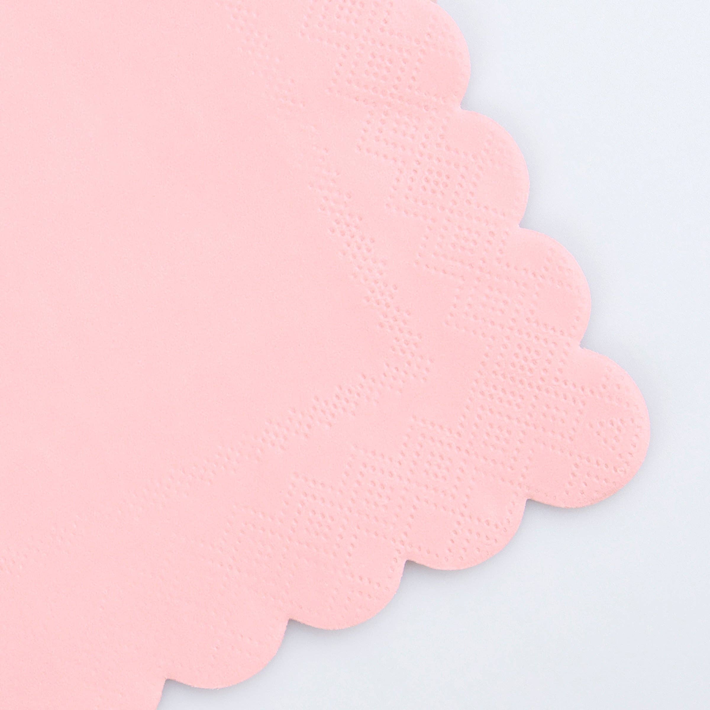 Meri Meri – wholesale Disposable napkin – Cotton Candy Pink Large Napkins2