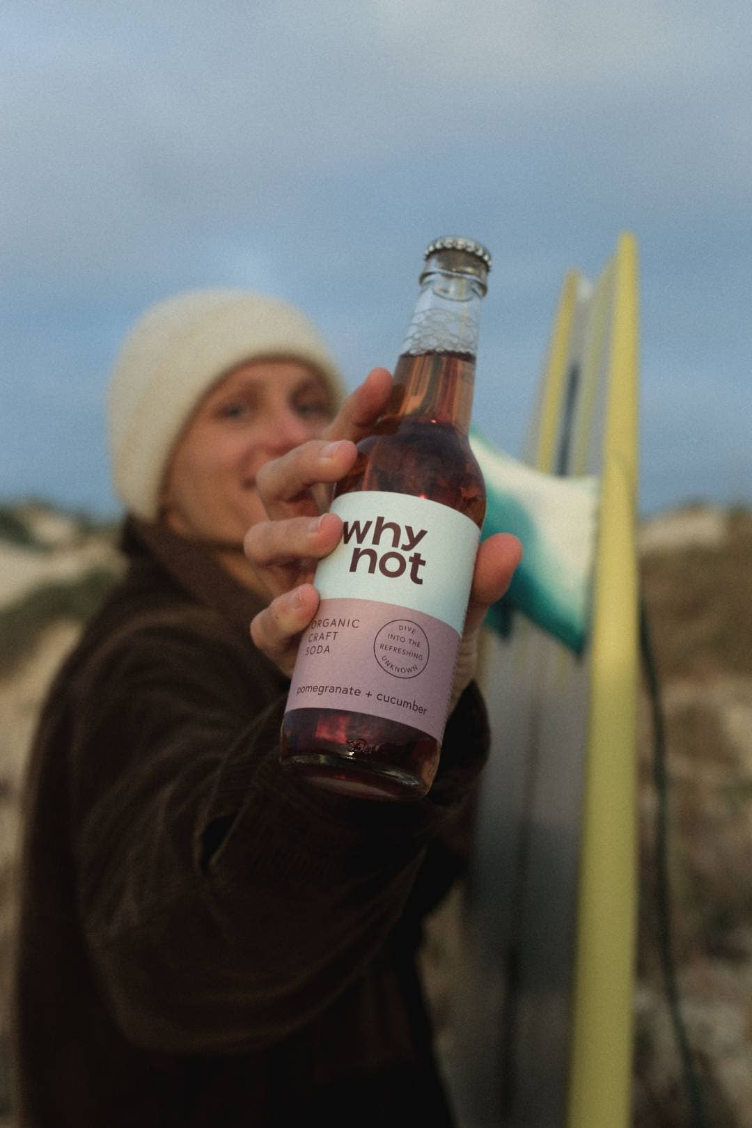 Why Not Soda - Vendita all'ingrosso Bibite/bevande gassate - Pompelmo e cetriolo - Soda di frutta biologica (bottiglia)1