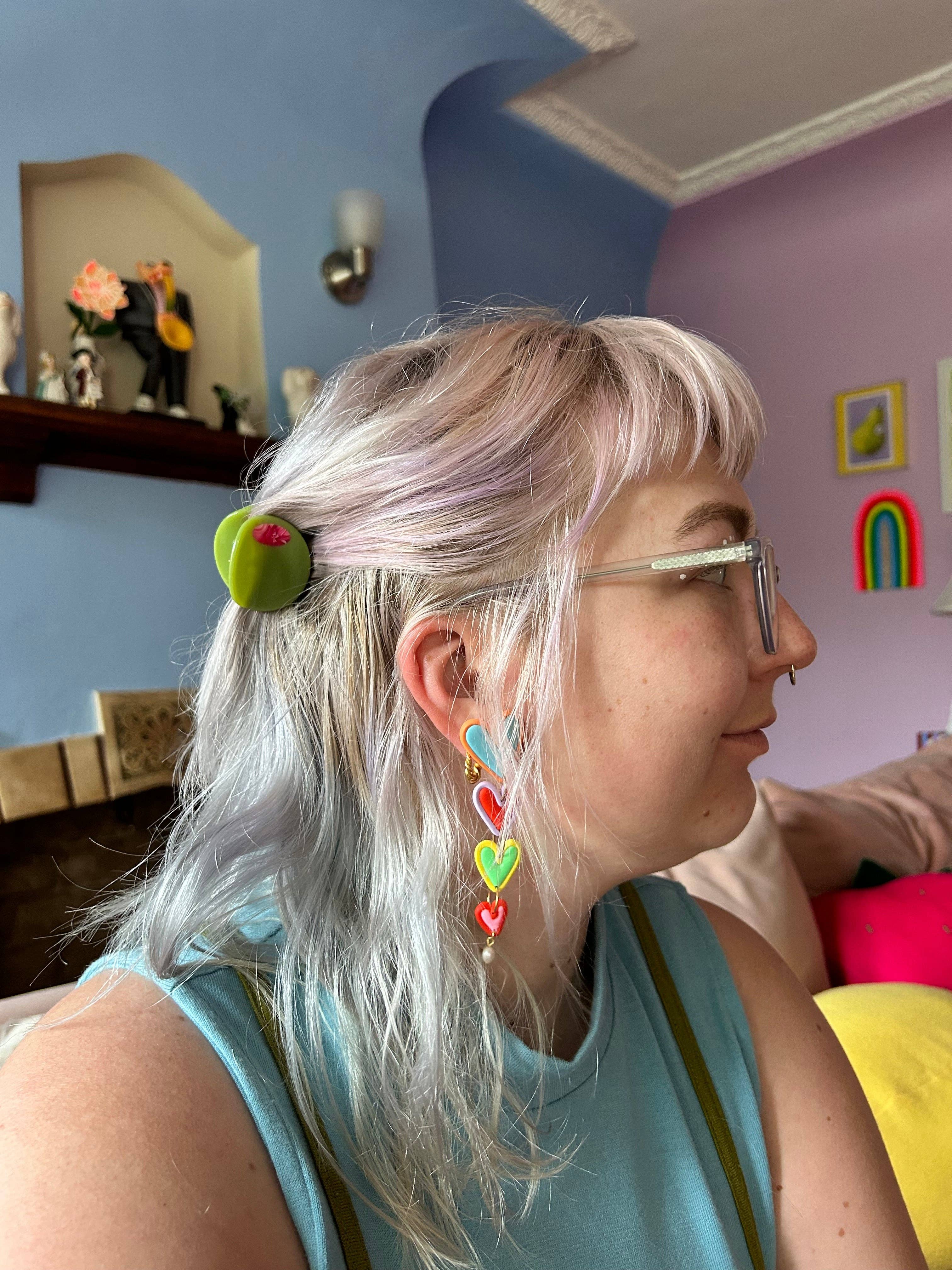 The Peach Fuzz - Wholesale Hair Accessories Set - Women's - Stuffed Olive Mini Hair Claw10